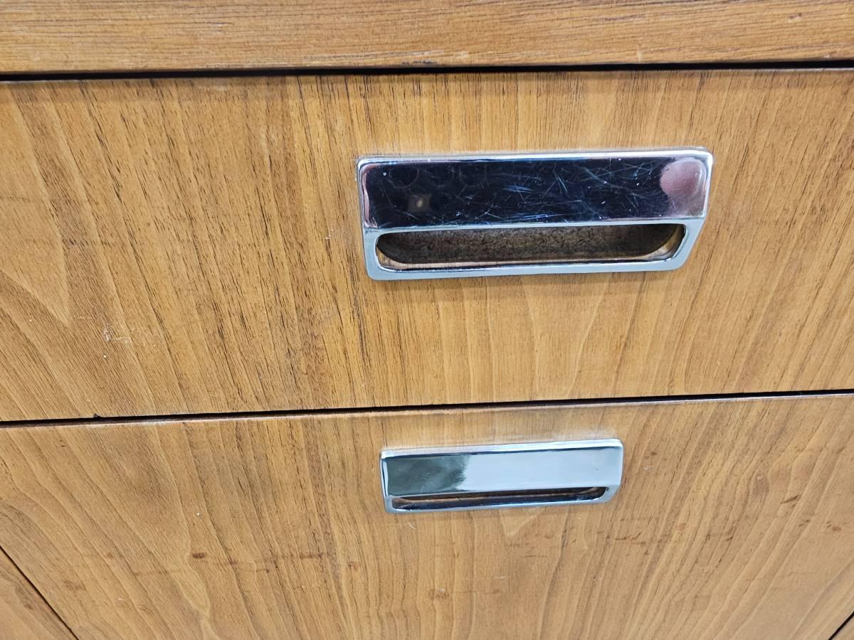 1960's Walnut and Chrome Credenza In Good Condition In Denver, CO