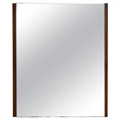 1960s Walnut and Chrome Mirror