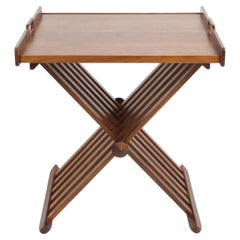 1960s Walnut Campaign Tray Table by Kipp Stewart & Stewart McDougall for Drexel