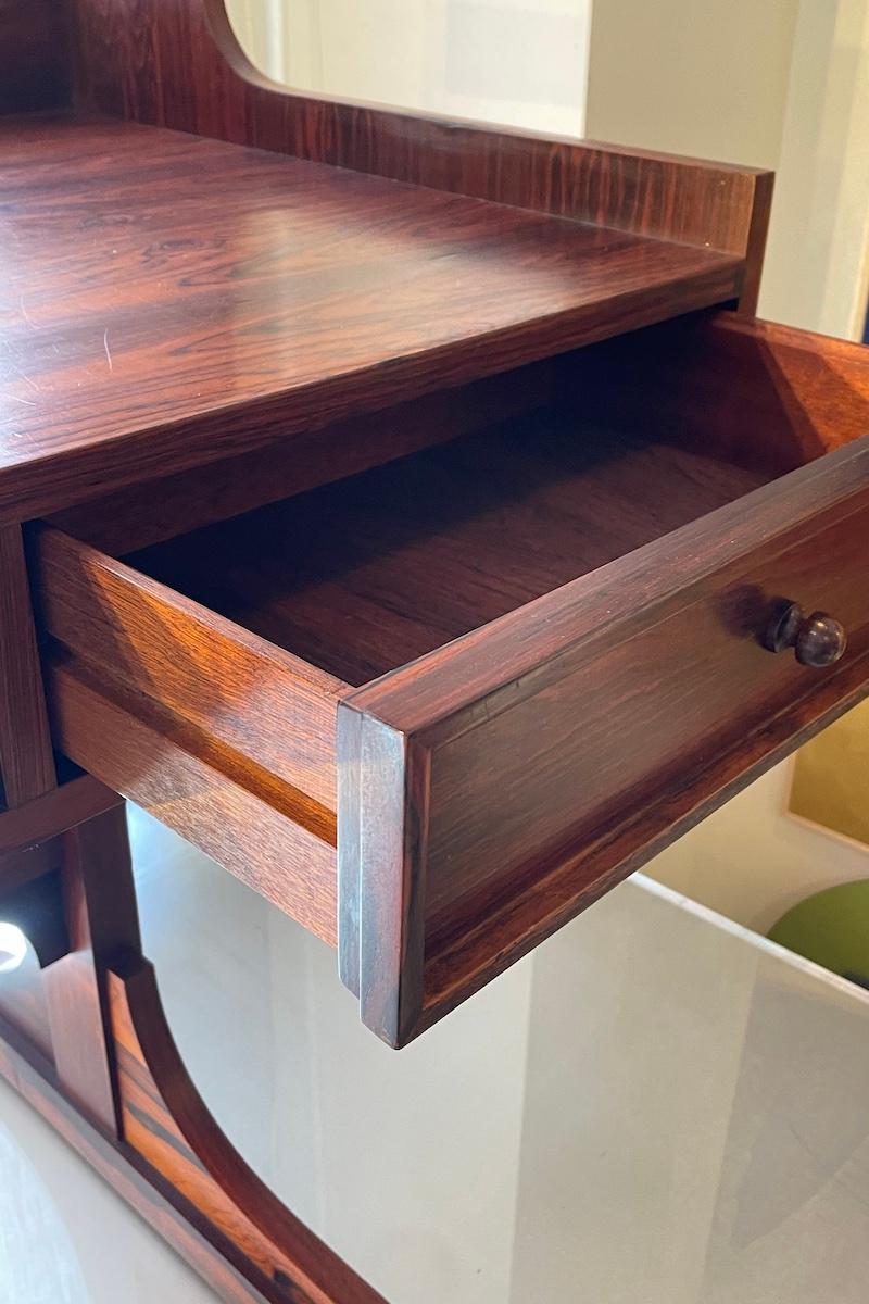 1960s Walnut Center Desk With Two Drawers For Sale 5