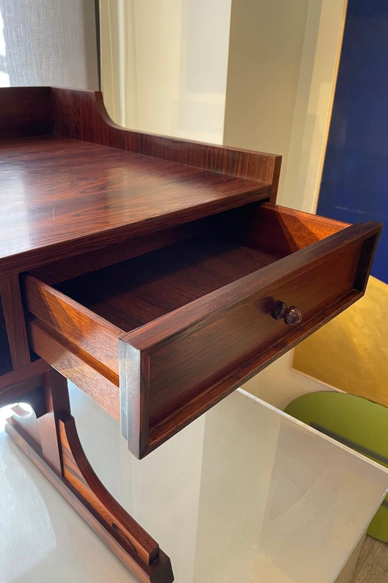 1960s Walnut Center Desk With Two Drawers For Sale 6