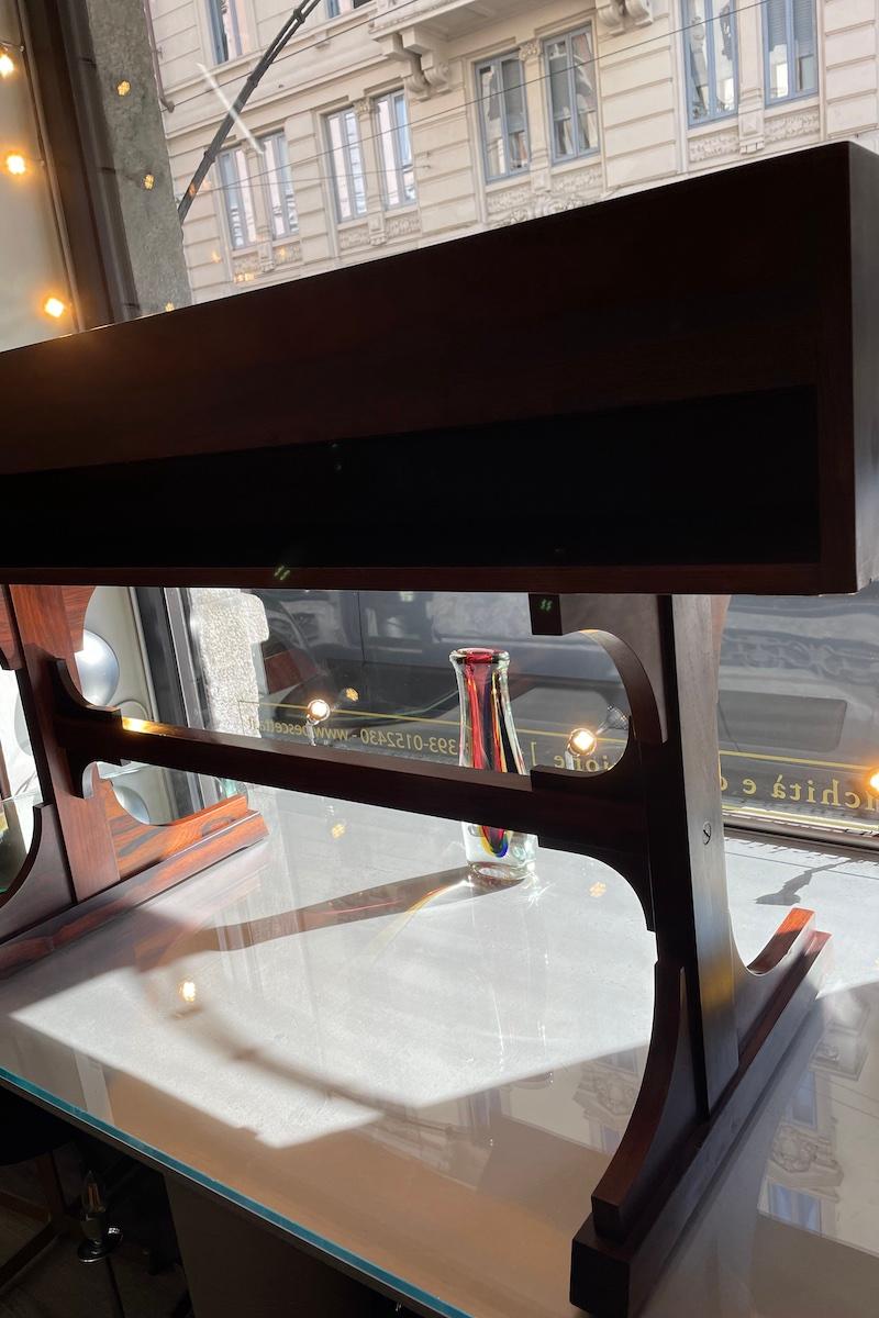 Mid-20th Century 1960s Walnut Center Desk With Two Drawers For Sale