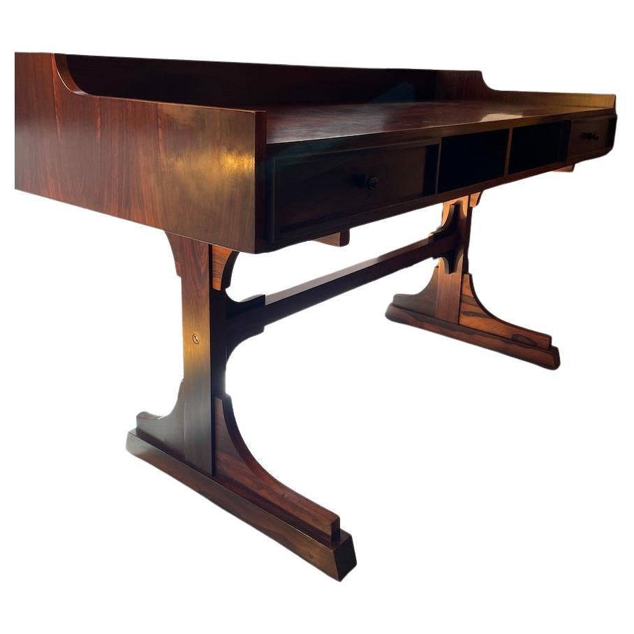 1960s Walnut Center Desk With Two Drawers For Sale