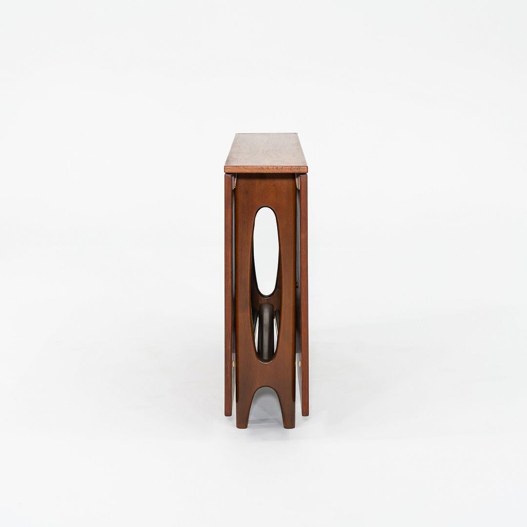 Mesa de comedor con patas extensibles de nogal de los años 60, de Bendt Winge en venta 4