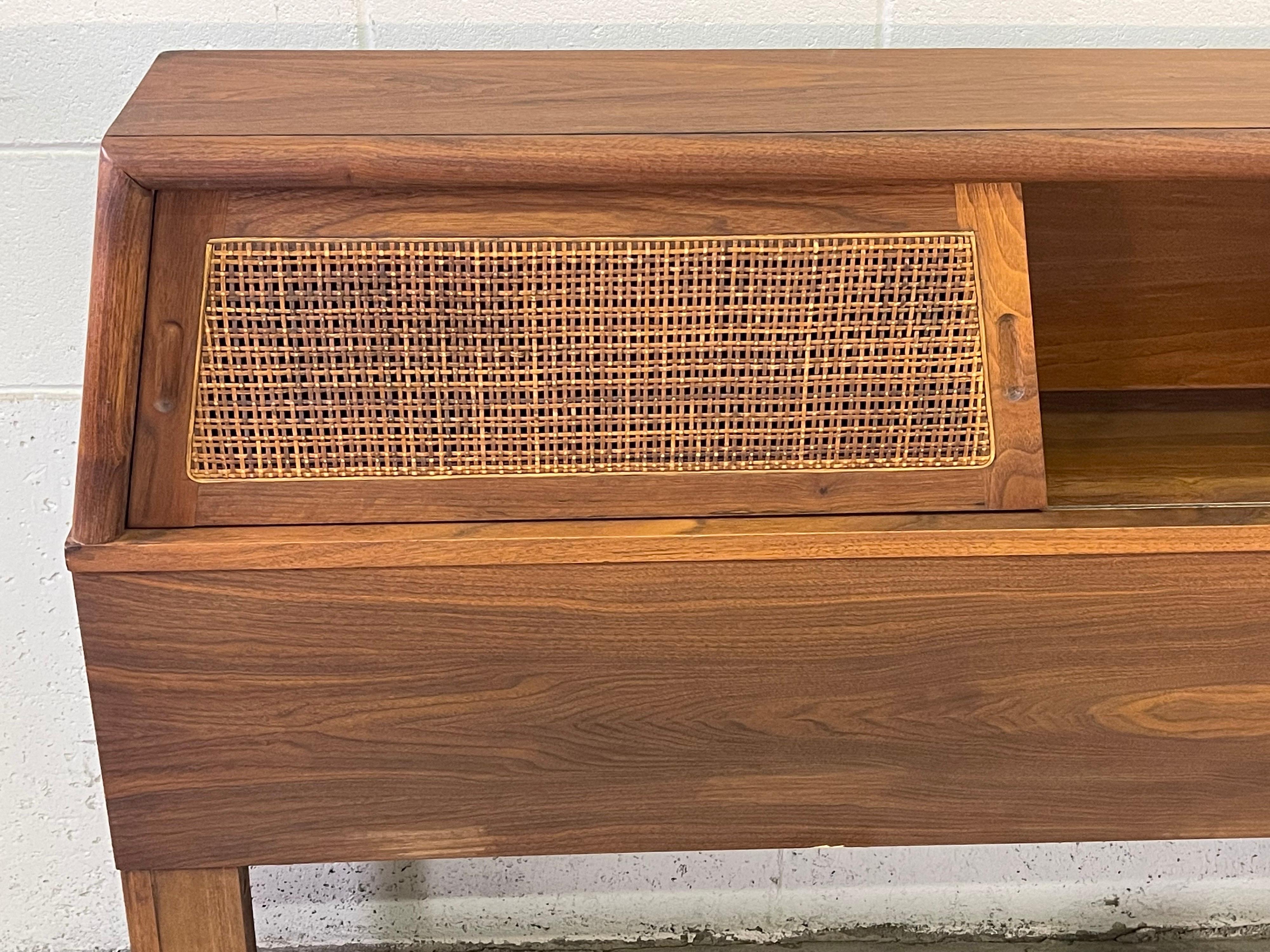 headboard with sliding doors