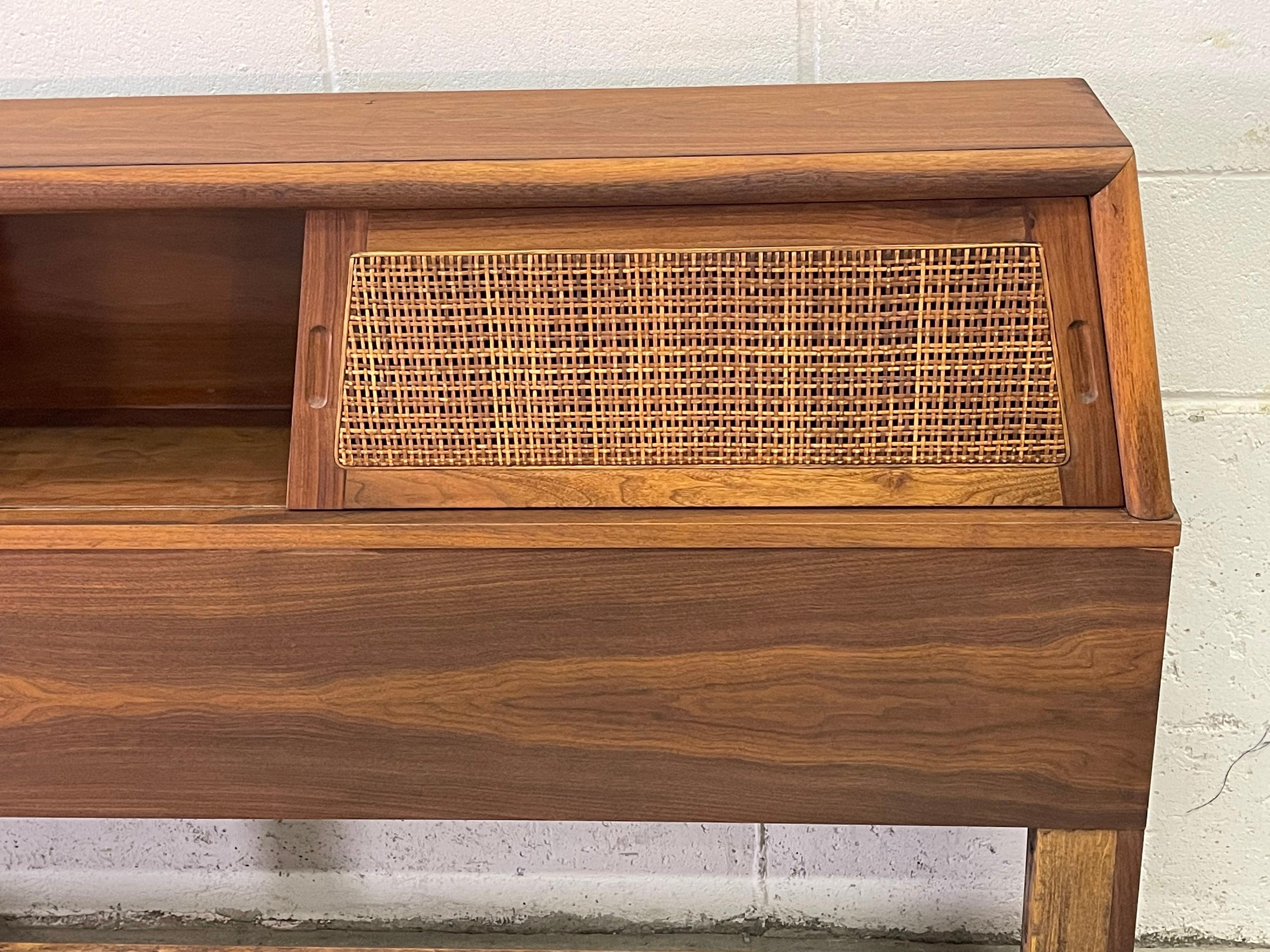 mid century headboard with storage