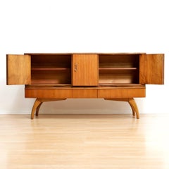 1960s Walnut Liquor Cabinet Credenza by Beautility Furniture