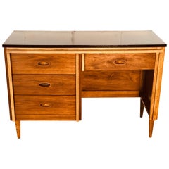 1960s Walnut Single Stand Desk by Dixie Furniture Co.