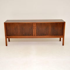 1960's Walnut Vintage Tambour Front Sideboard