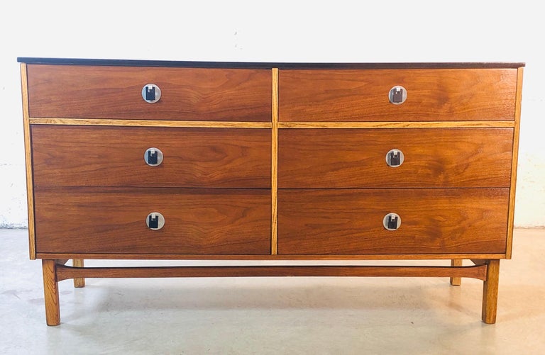 1960s Walnut Wood Dresser By Bassett Furniture Co For Sale At 1stdibs