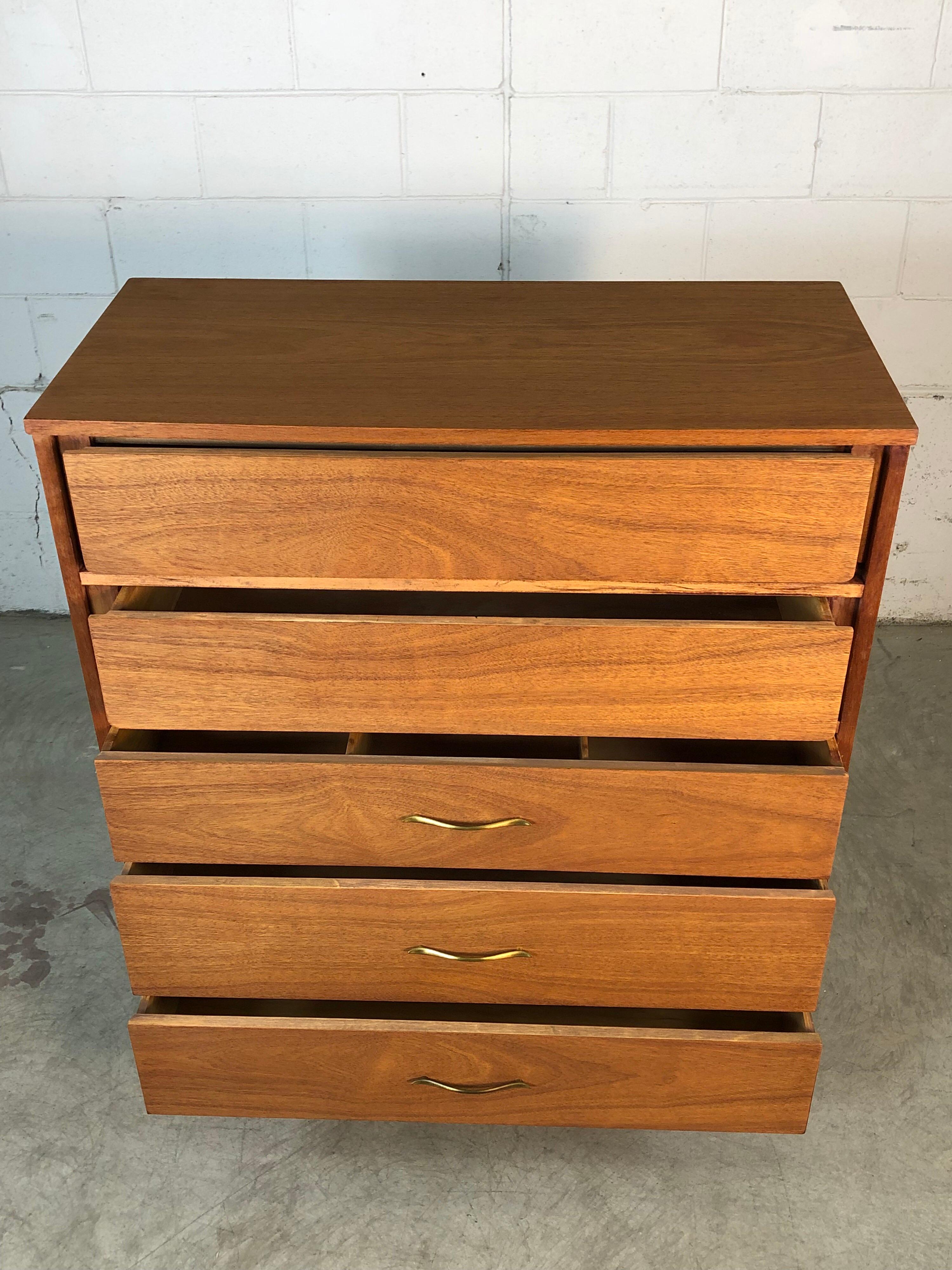 20th Century 1960s Walnut Wood Dresser by Mainline for Hooker Furniture For Sale