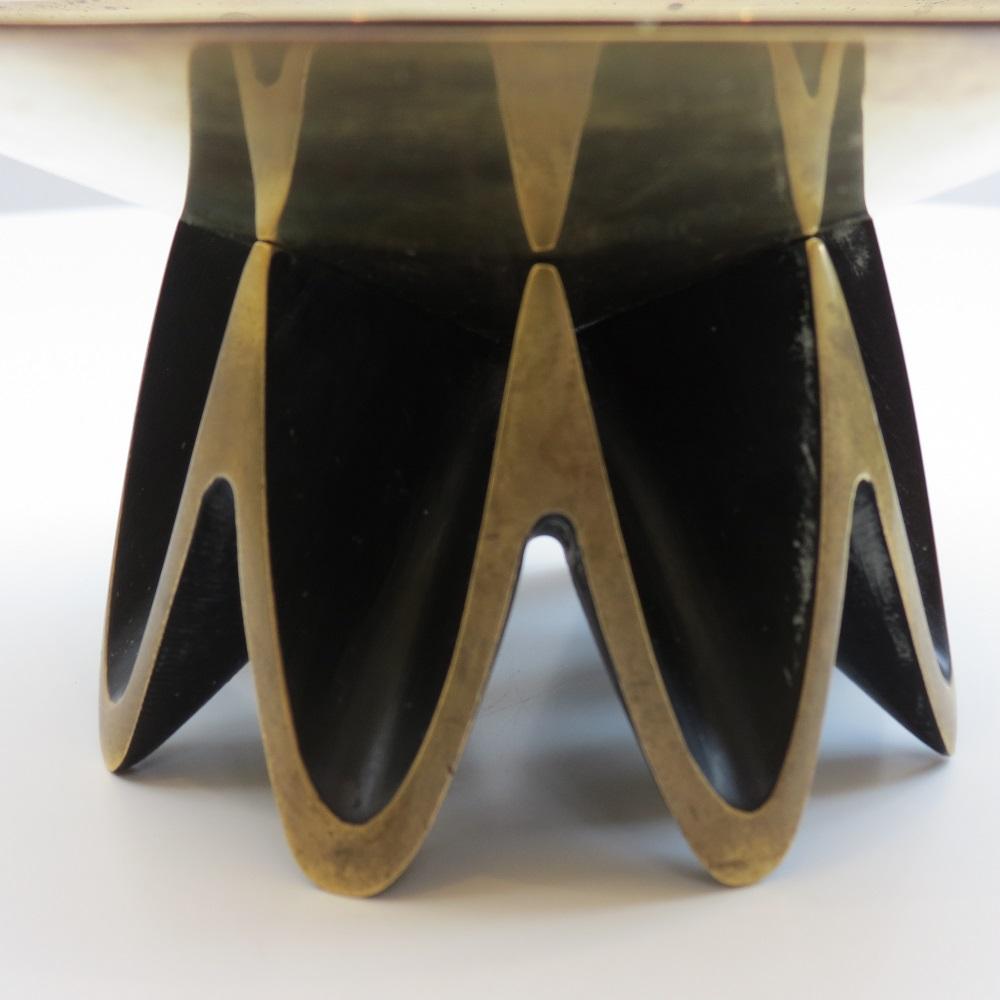 Metallo 1960 Walter Bosse Herta Baller Portacandele in ottone e ghisa Vienna Austria in vendita