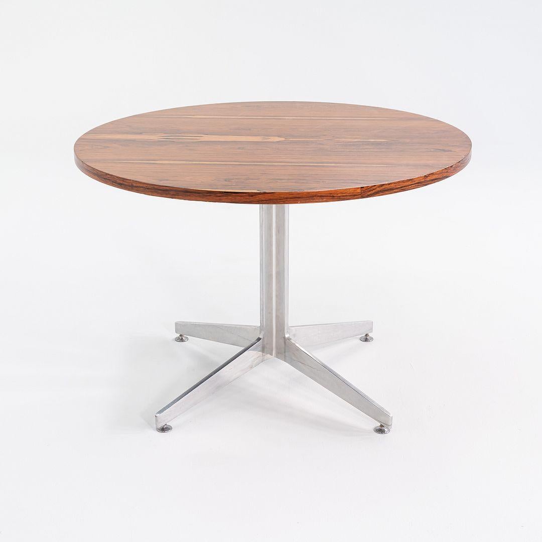 Esstisch 42in aus Rosenholz und Aluminium, Ward Bennett für Brickel Associates, 1960er Jahre (Moderne) im Angebot