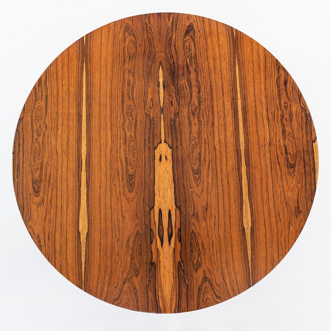 Esstisch 42in aus Rosenholz und Aluminium, Ward Bennett für Brickel Associates, 1960er Jahre im Angebot 2