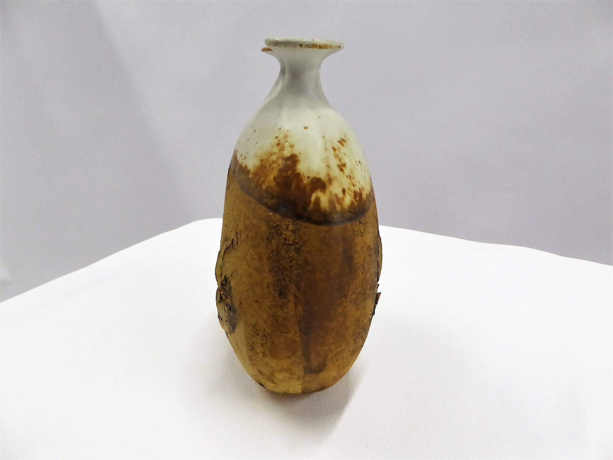 Clay 1960s Warren Hullow Art Pottery Vase Stoneware Weed Pot Twig Vase
