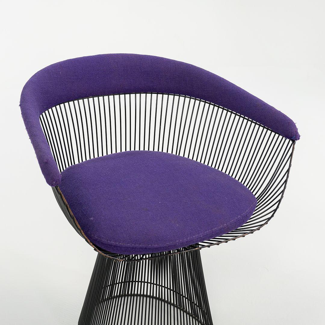 Warren Platner Esszimmerstuhl in Bronze-Finish mit Hopsack-Polsterung, 1960er Jahre im Angebot 3