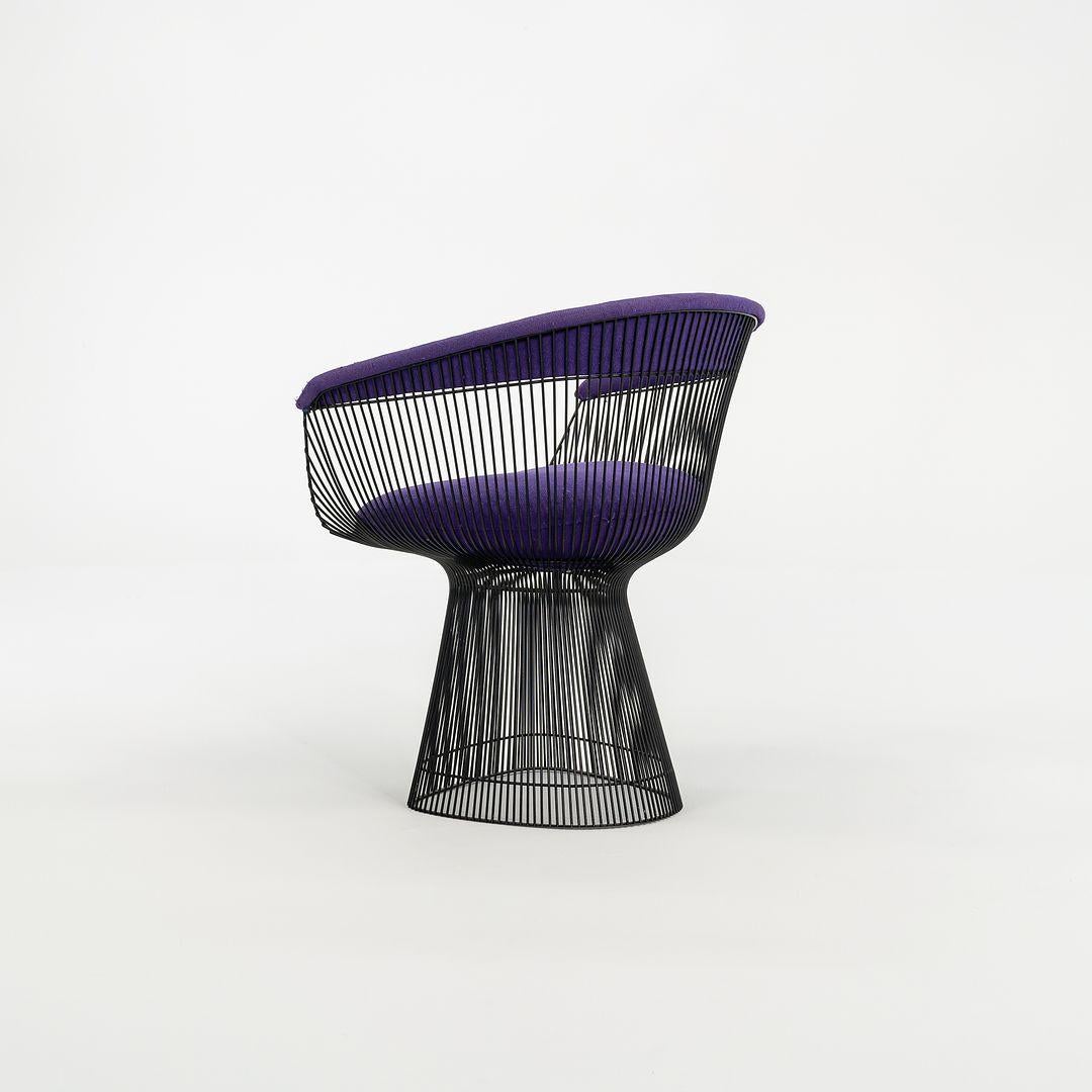 Warren Platner Esszimmerstuhl in Bronze-Finish mit Hopsack-Polsterung, 1960er Jahre (Mitte des 20. Jahrhunderts) im Angebot