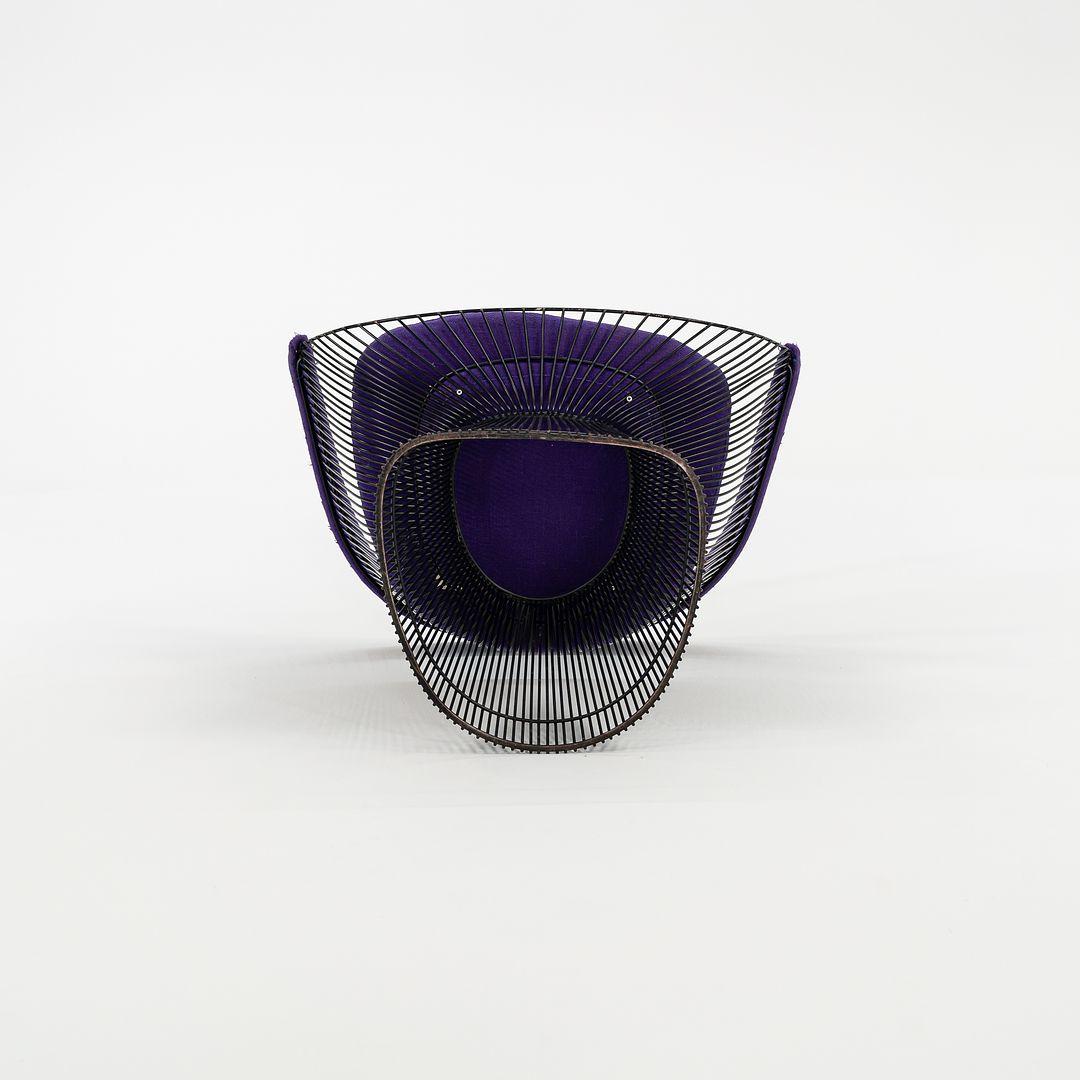 Warren Platner Esszimmerstuhl in Bronze-Finish mit Hopsack-Polsterung, 1960er Jahre (Stahl) im Angebot