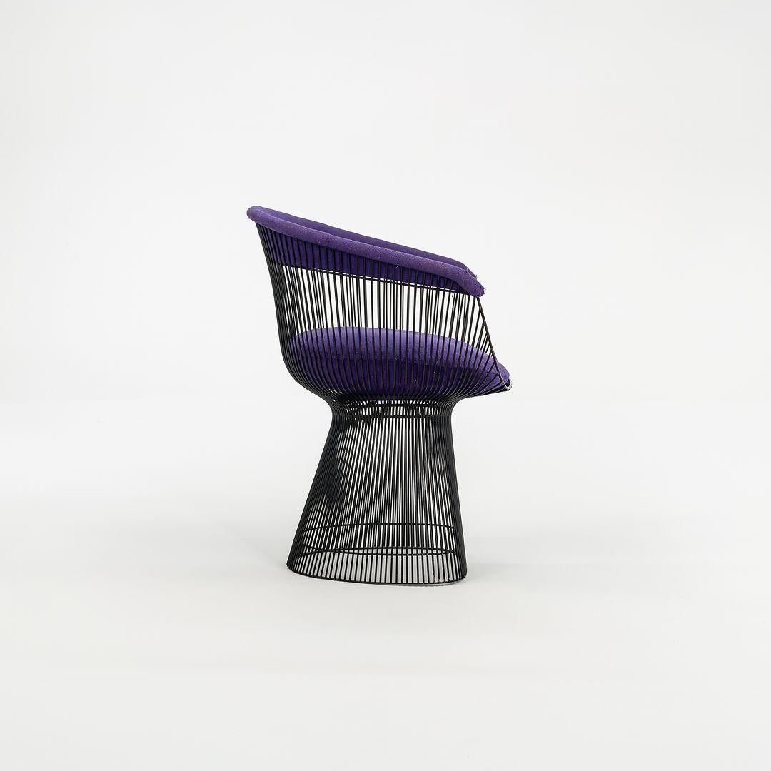 Warren Platner Esszimmerstuhl in Bronze-Finish mit Hopsack-Polsterung, 1960er Jahre im Angebot 1