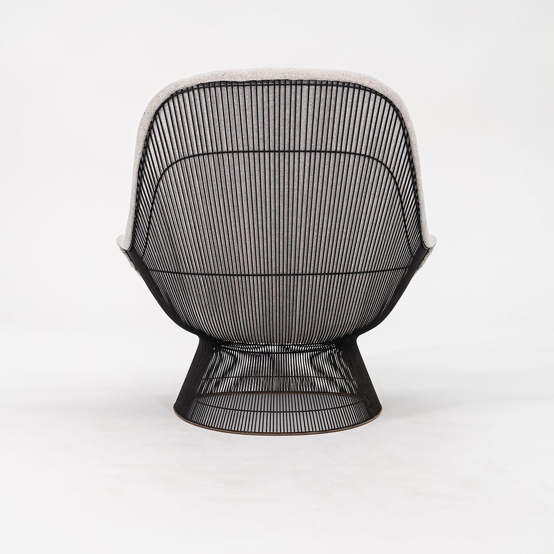 1960s Warren Platner Easy Chair and Ottoman in Kvadrat Divina Melange Fabric 1