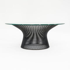 1960s Warren Platner for Knoll 36" Round Coffee Table in Bronzed Steel and Glass