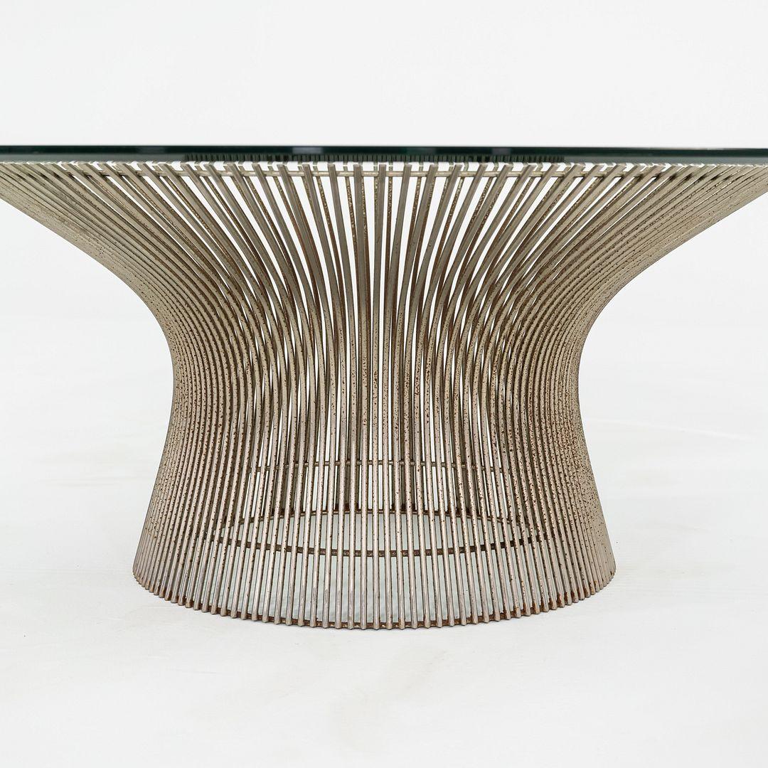 Américain 1960s Warren Platner for Knoll Table basse ronde de 36