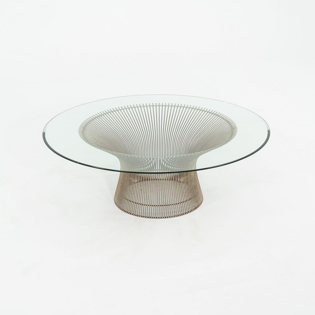 Acier 1960s Warren Platner for Knoll Table basse ronde de 36