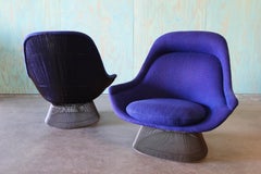 1960s Warren Platner for Knoll Bronze Easy Throne Chairs - A Pair