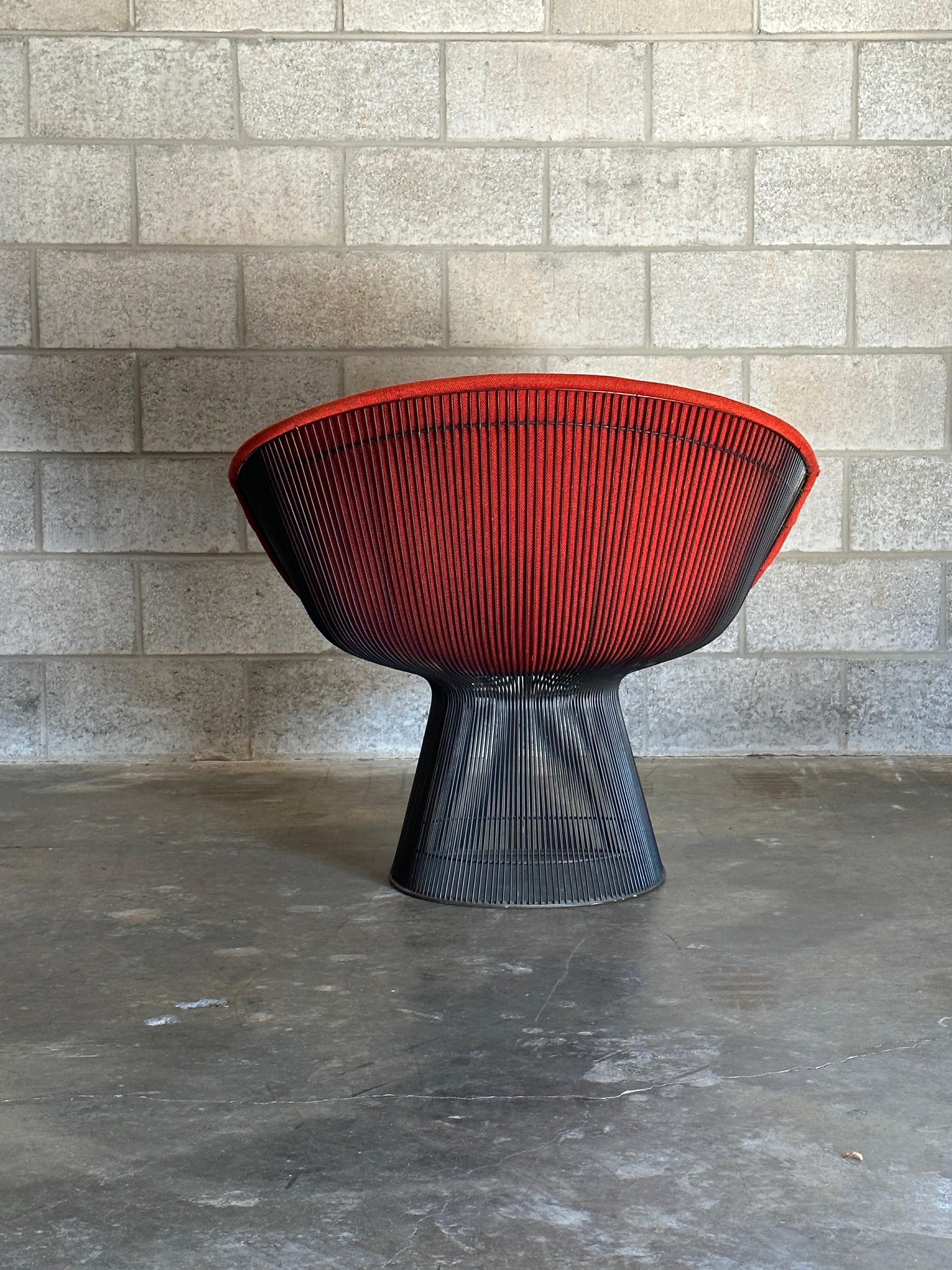 Mid-20th Century 1960s Warren Platner for Knoll Bronze Lounge Chair For Sale