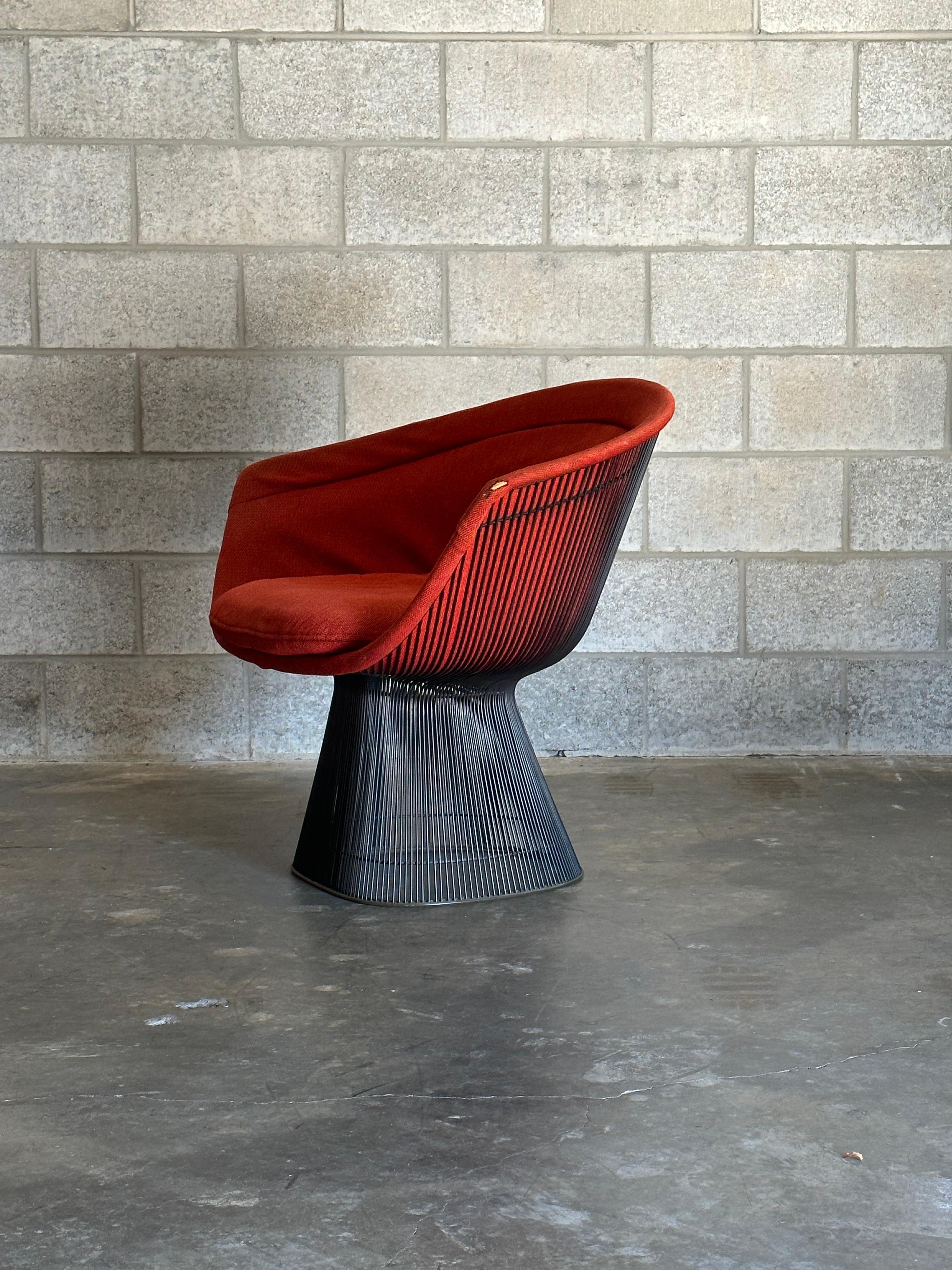 1960s Warren Platner for Knoll Bronze Lounge Chair For Sale 1