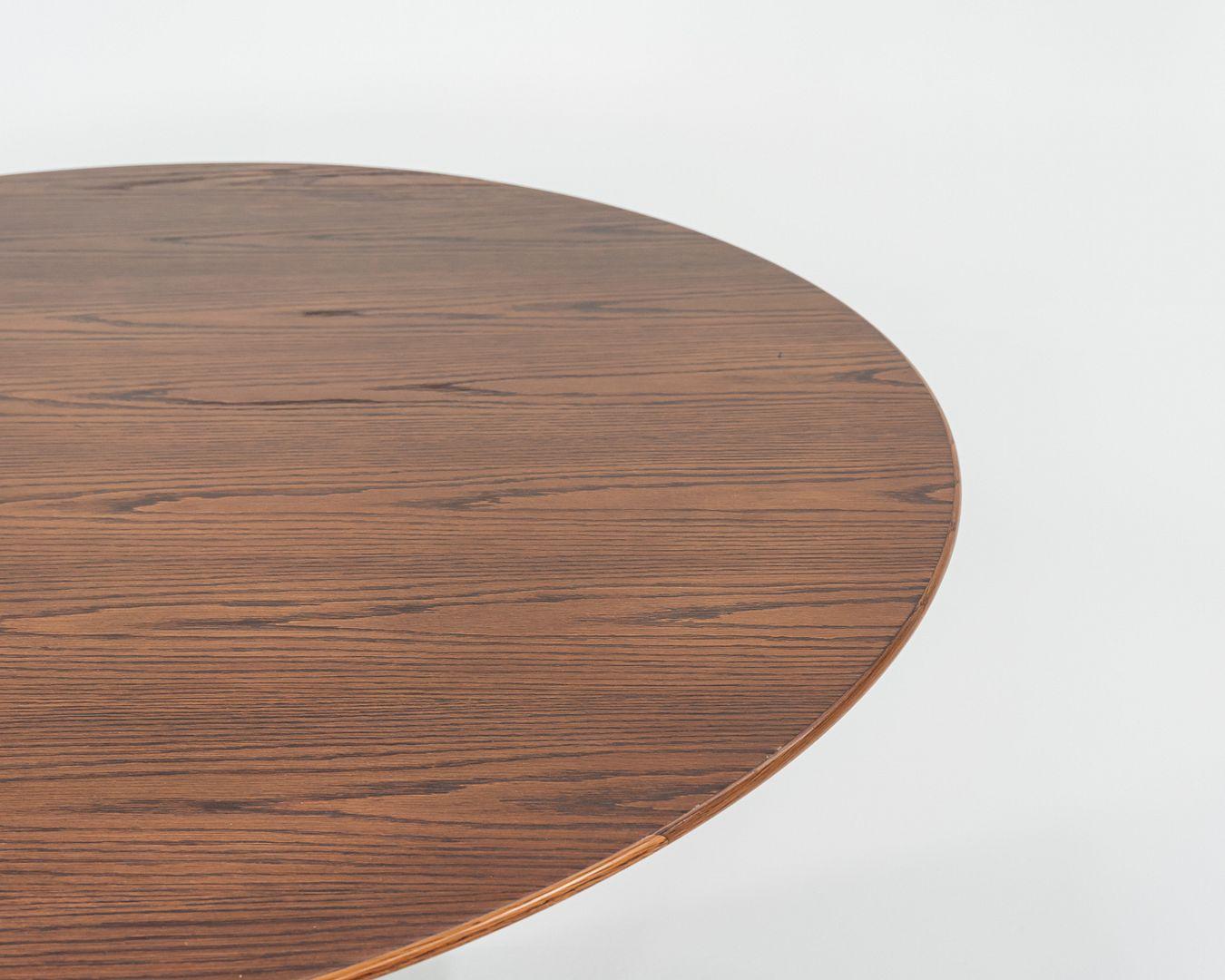 Années 1960 Warren Platner pour Knoll Table de salle à manger avec plateau en chêne de 54 pouces Modèle 3716T en vente 3