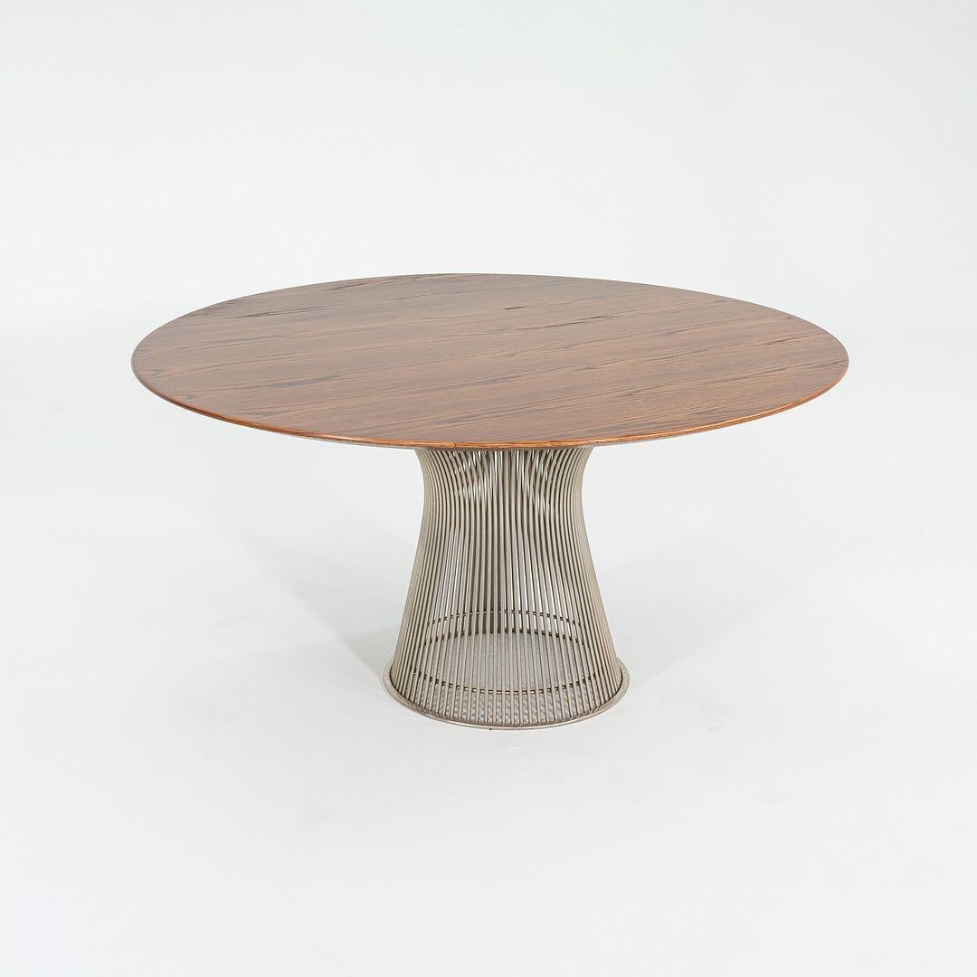 Années 1960 Warren Platner pour Knoll Table de salle à manger avec plateau en chêne de 54 pouces Modèle 3716T en vente 5