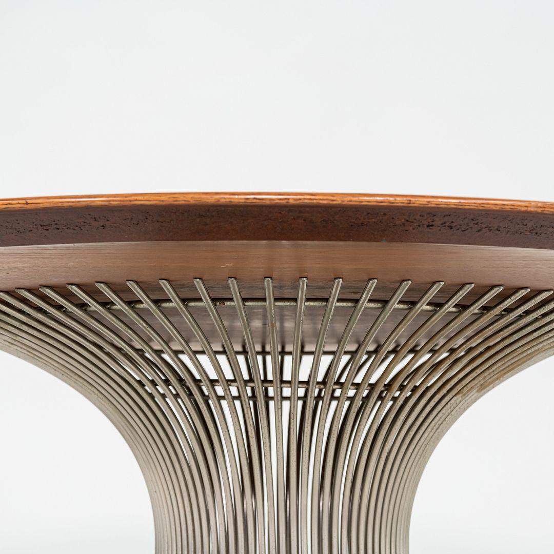 Années 1960 Warren Platner pour Knoll Table de salle à manger avec plateau en chêne de 54 pouces Modèle 3716T en vente 1
