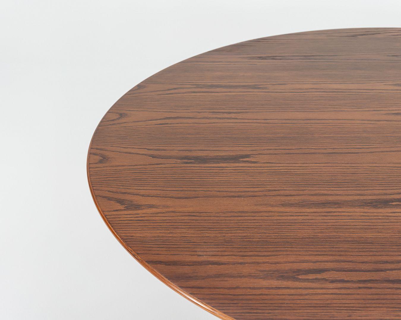 Années 1960 Warren Platner pour Knoll Table de salle à manger avec plateau en chêne de 54 pouces Modèle 3716T en vente 2