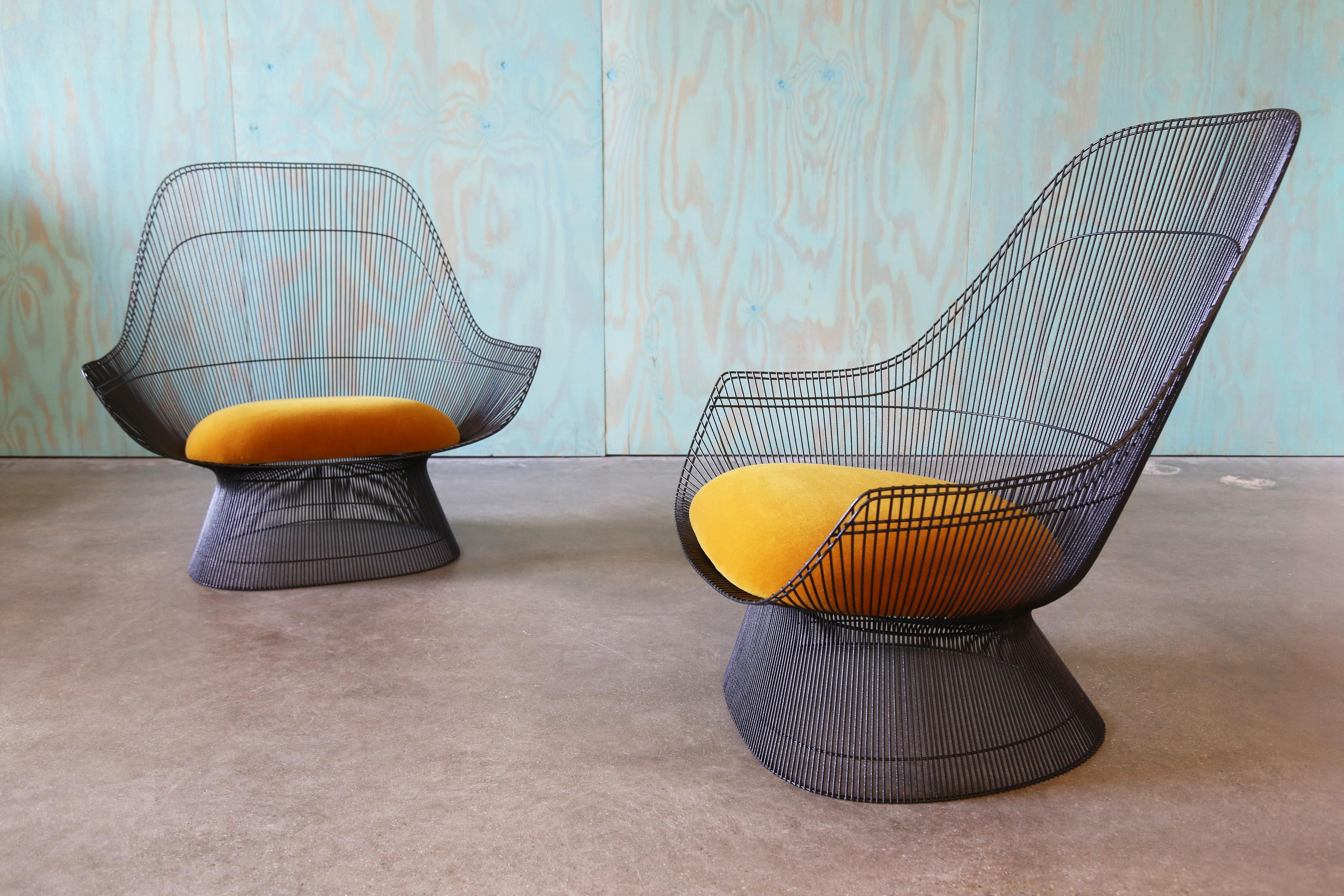 1960s Warren Platner for Knoll Easy Chairs - A Pair Moderno de mediados de siglo en venta
