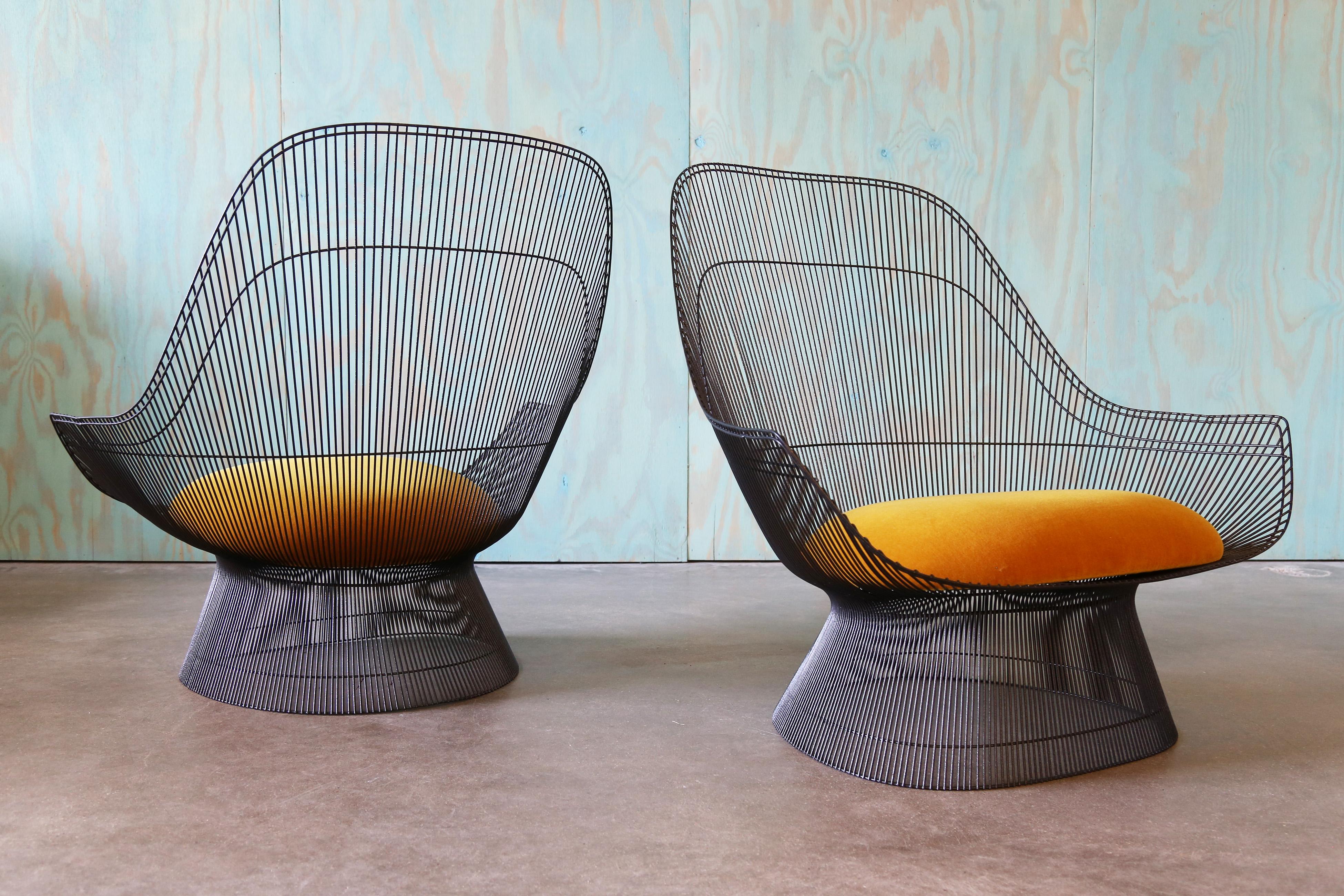 1960s Warren Platner for Knoll Easy Chairs - A Pair mediados del siglo XX en venta