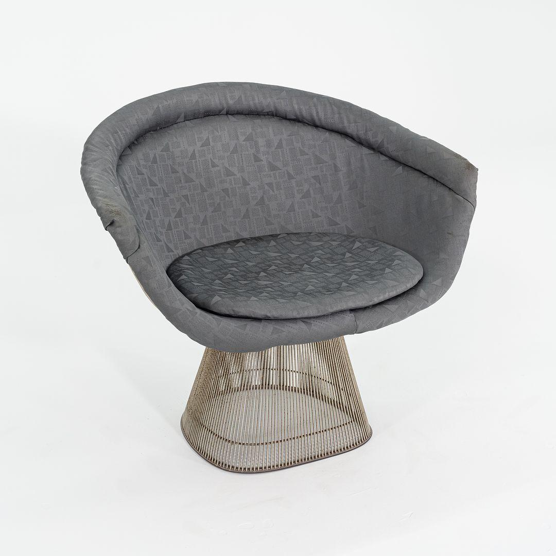 1960er Warren Platner für Knoll Loungesessel Nickel mit grauem Stoff 4x verfügbar (Moderne) im Angebot