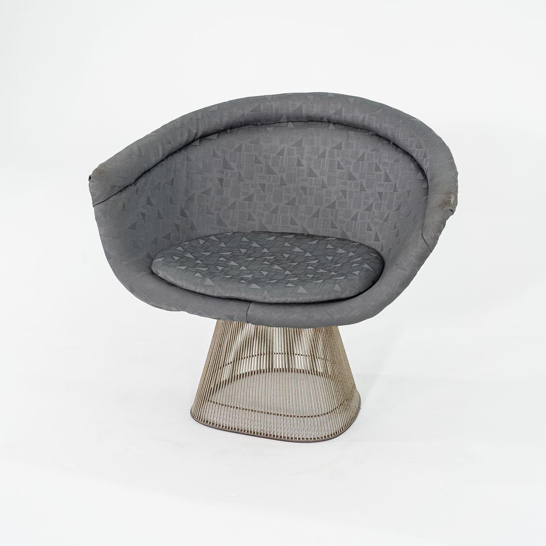 1960er Warren Platner für Knoll Loungesessel Nickel mit grauem Stoff 4x verfügbar (amerikanisch) im Angebot