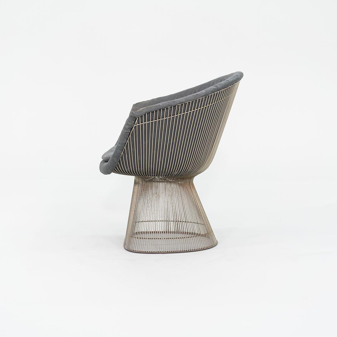 1960er Warren Platner für Knoll Loungesessel Nickel mit grauem Stoff 4x verfügbar im Zustand „Gut“ im Angebot in Philadelphia, PA