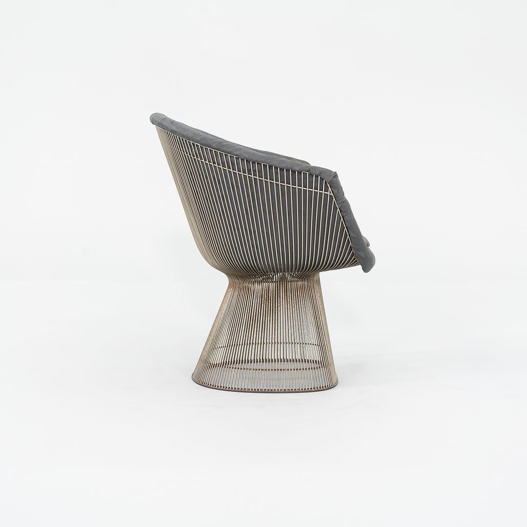 1960er Warren Platner für Knoll Loungesessel Nickel mit grauem Stoff 4x verfügbar (Mitte des 20. Jahrhunderts) im Angebot