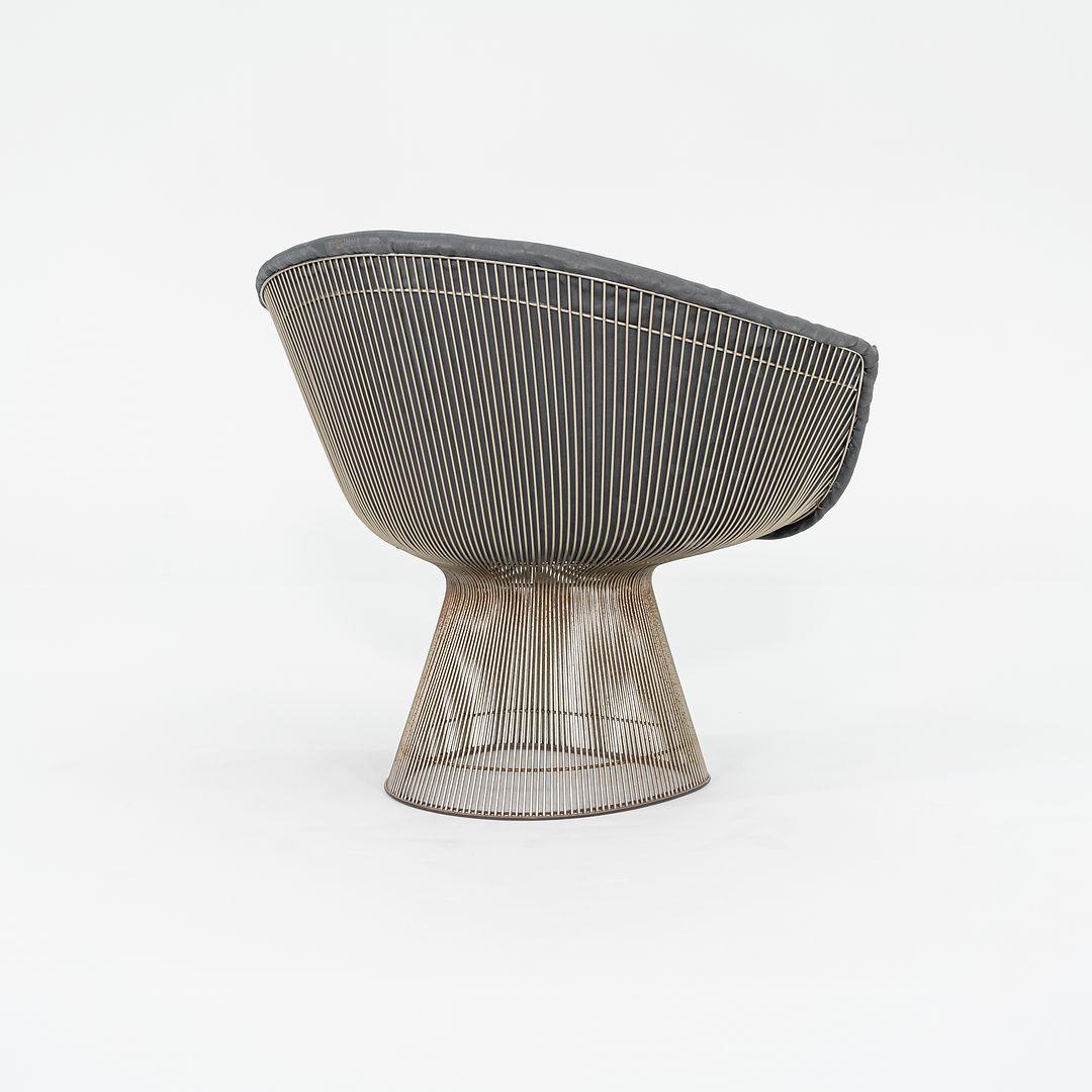 1960er Warren Platner für Knoll Loungesessel Nickel mit grauem Stoff 4x verfügbar im Angebot 2