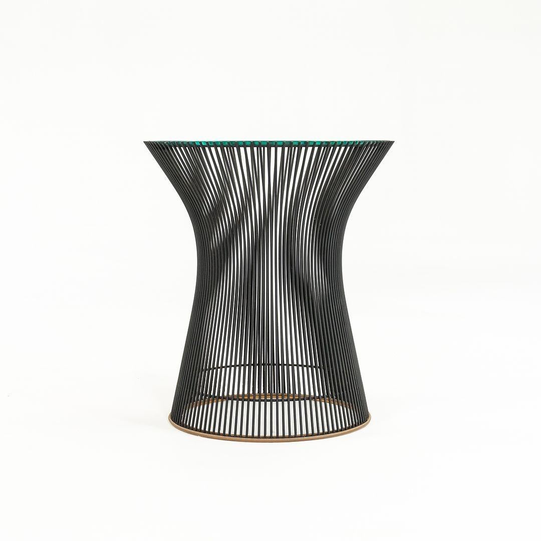 Table d'appoint Warren Platner pour Knoll des années 1960 en acier bronzé et verre en vente 4