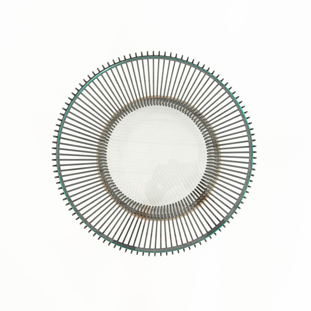 Moderne Table d'appoint Warren Platner pour Knoll des années 1960 en acier bronzé et verre en vente