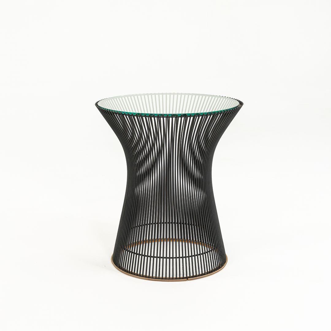 Verre Table d'appoint Warren Platner pour Knoll des années 1960 en acier bronzé et verre en vente