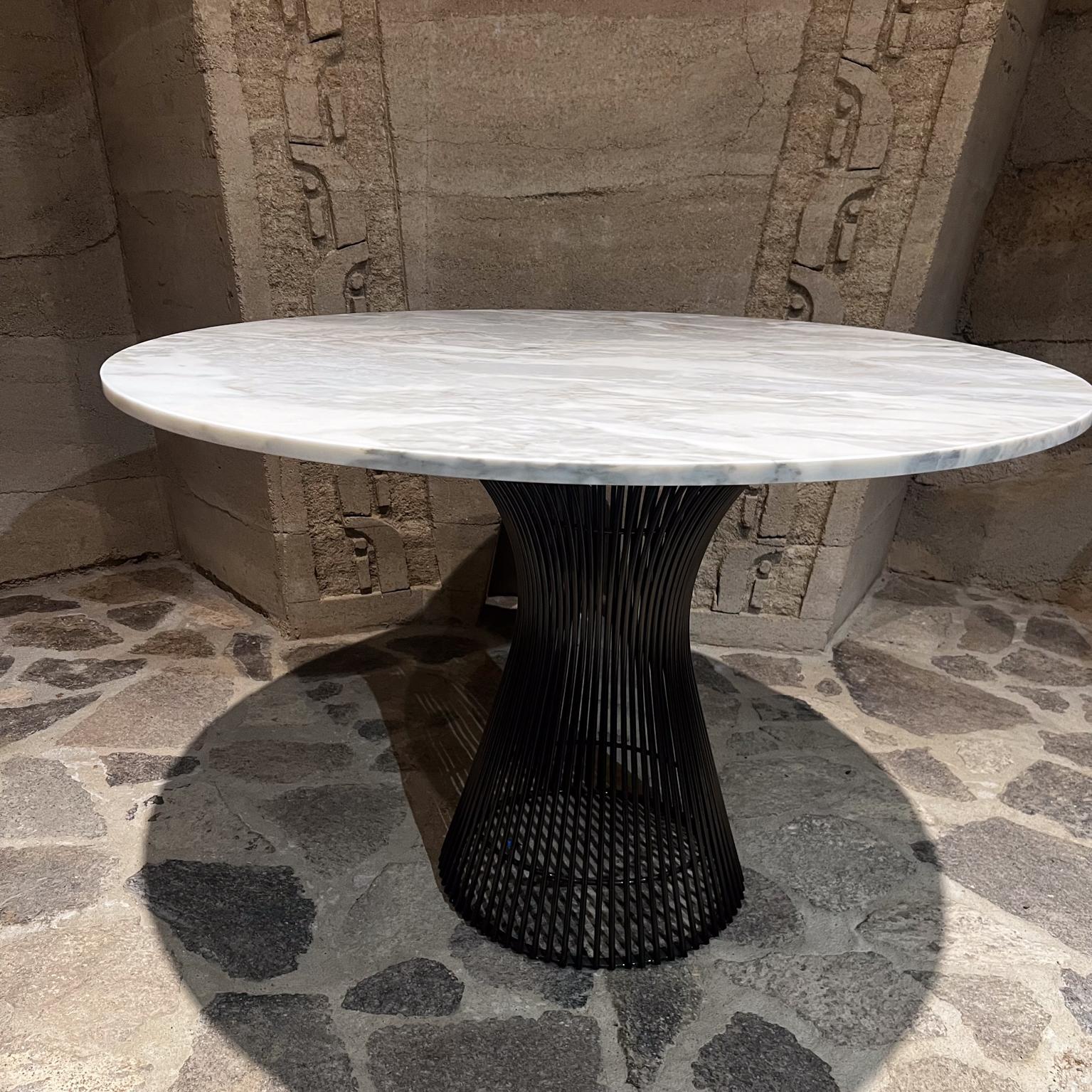 Mid-20th Century 1960s Warren Platner Knoll Marble Dining Table Metallic Bronze For Sale