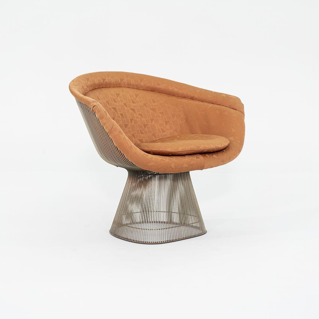 1960er Warren Platner für Knoll Loungesessel Nickel mit orangefarbenem Stoff 4x verfügbar im Angebot 4