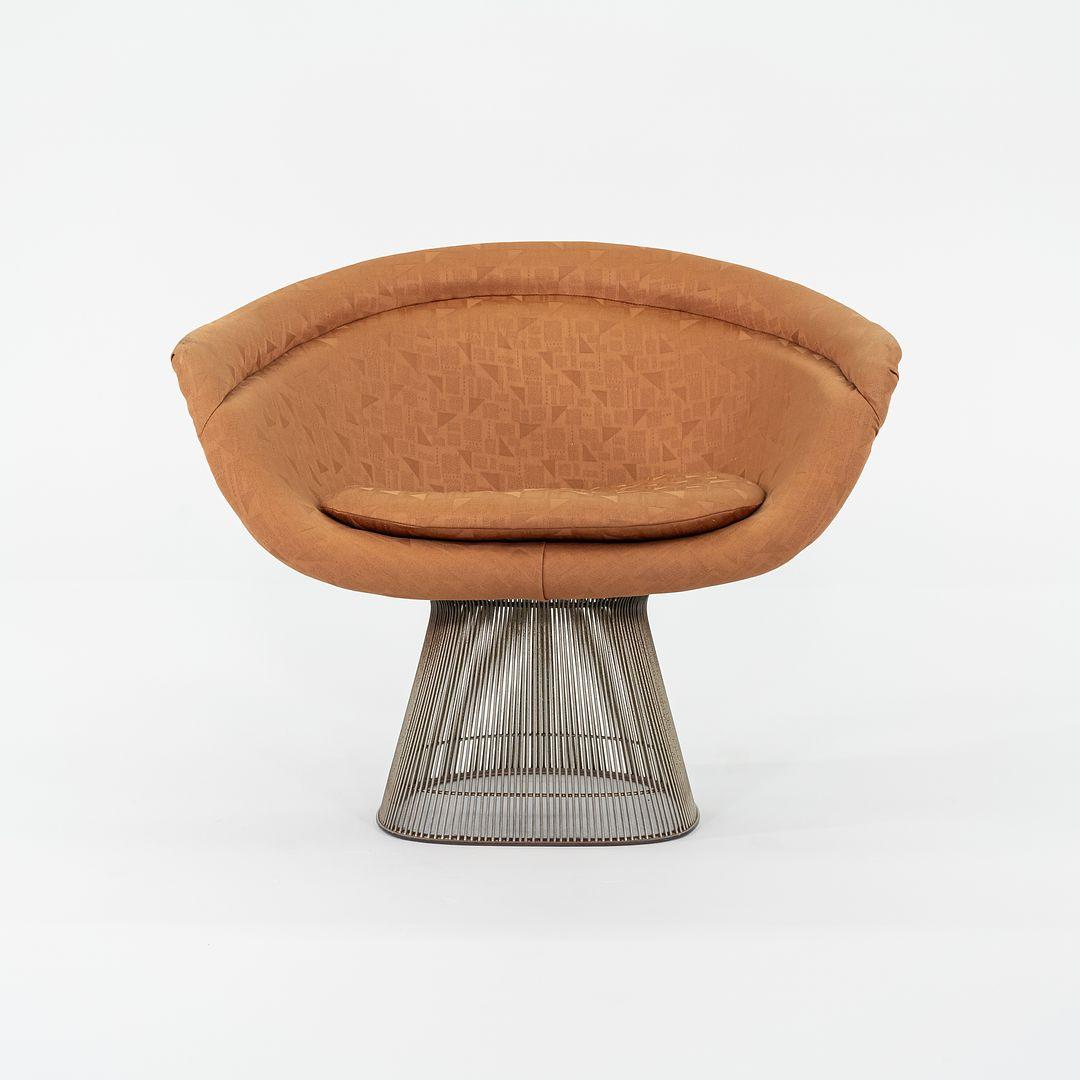 1960er Warren Platner für Knoll Loungesessel Nickel mit orangefarbenem Stoff 4x verfügbar im Angebot 5