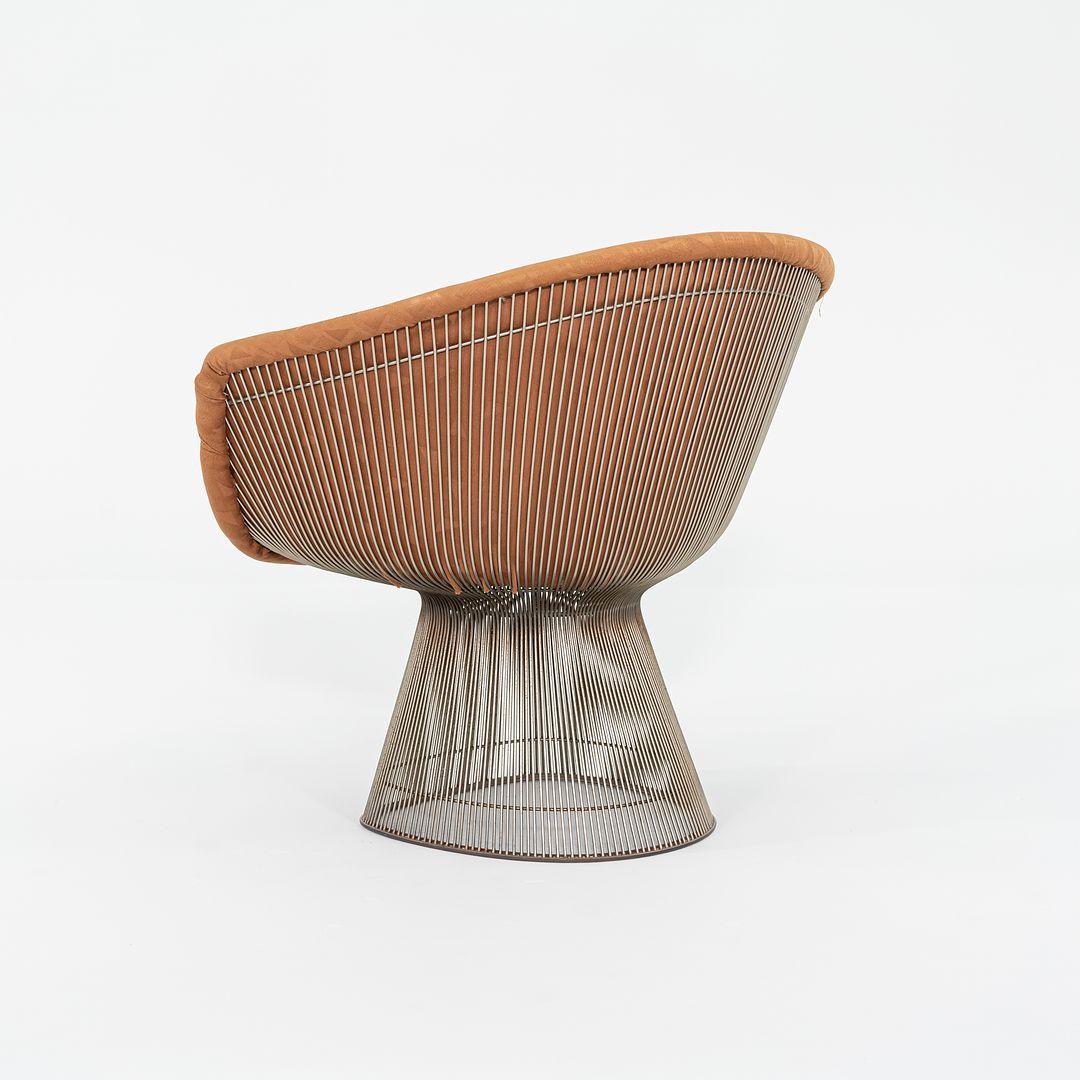 1960er Warren Platner für Knoll Loungesessel Nickel mit orangefarbenem Stoff 4x verfügbar (amerikanisch) im Angebot