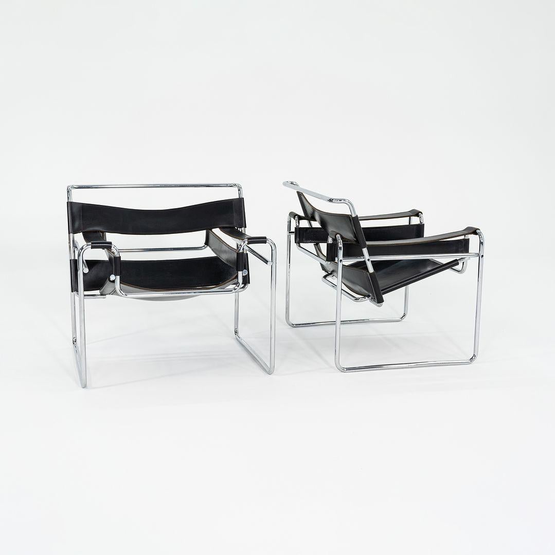 1960s Wassily B3 Lounge Chair in Leather by Marcel Breuer For Sale 5