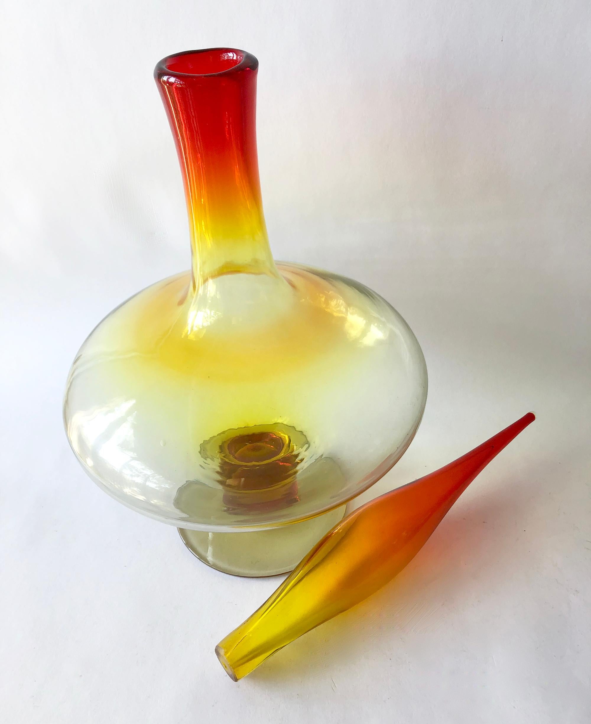 blenko amberina decanter